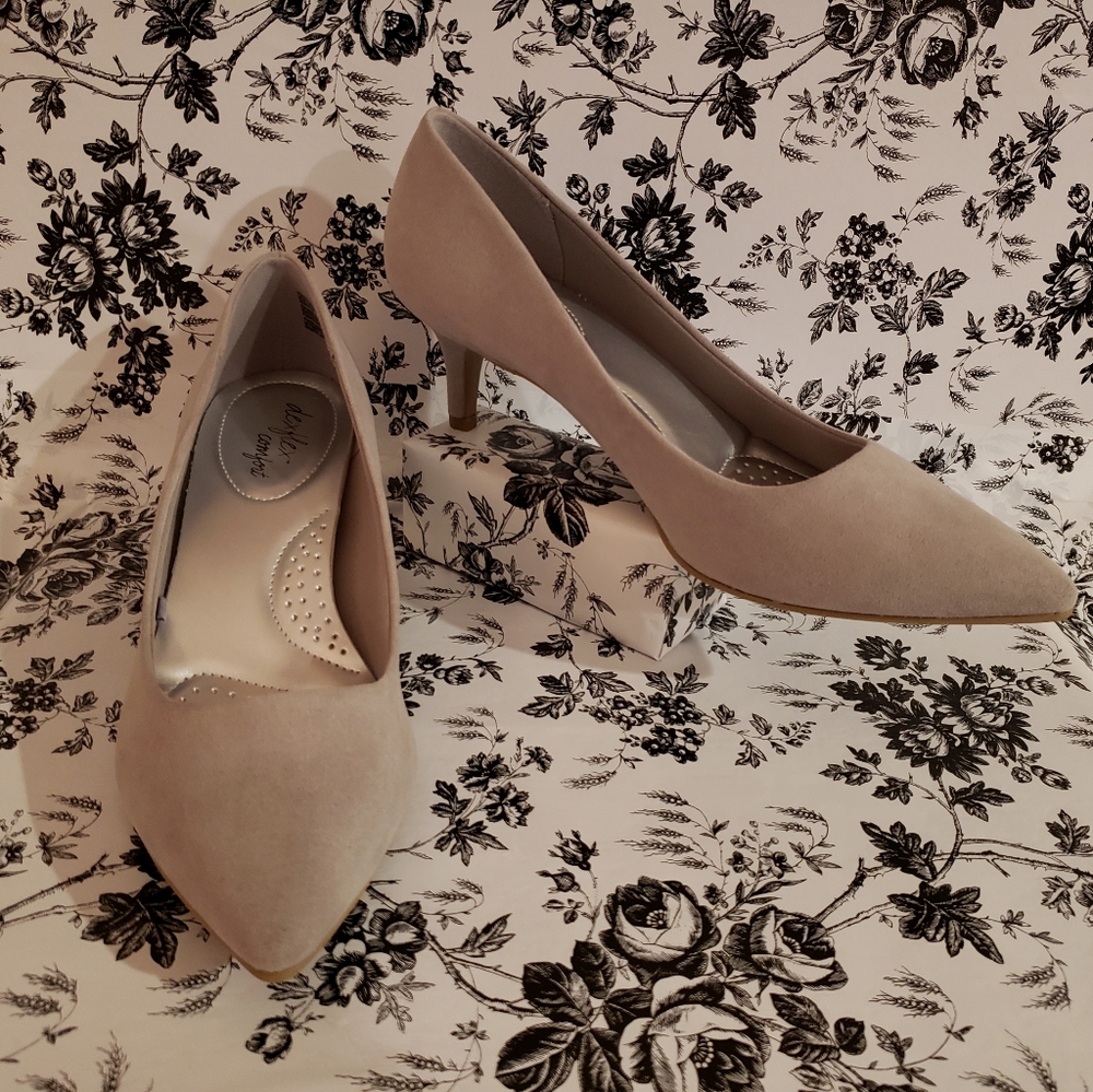 Gray Suede Heels